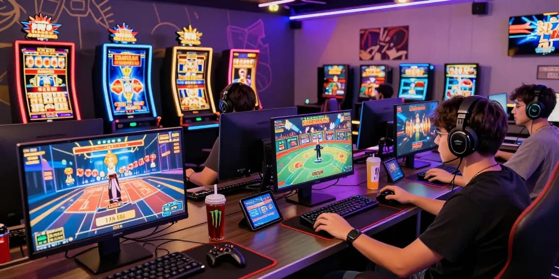 Exciting online gaming scene on link situs888 with players enjoying various slots and gaming competitions in a vibrant environment.