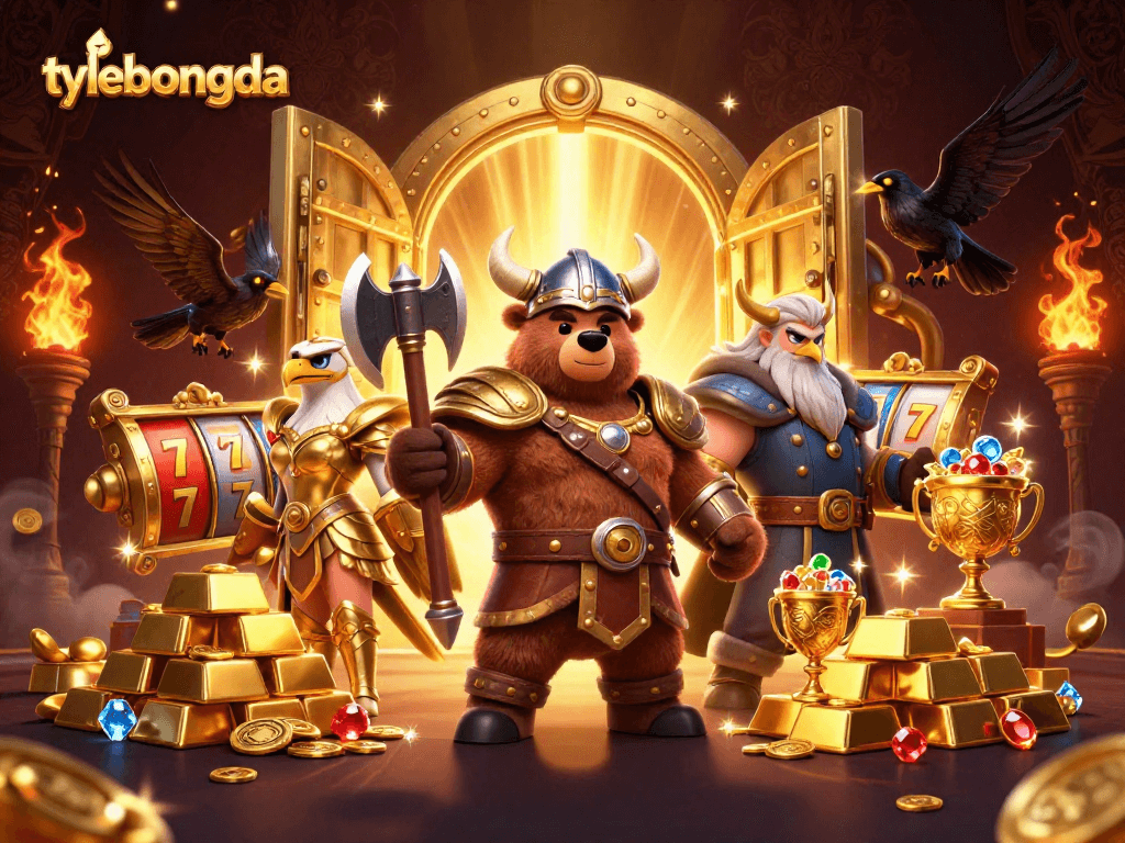 Experience thrilling wins at tylebongda with dynamic 3D casino illustration showcasing adventure and excitement.