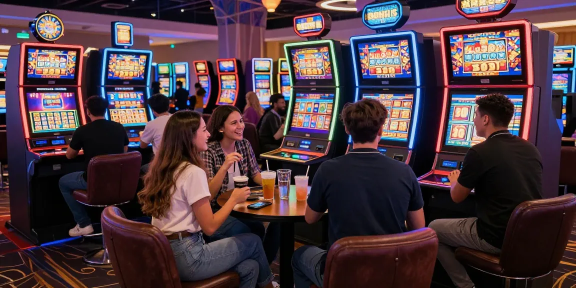 bandar slot games with friends enjoying vibrant casino atmosphere