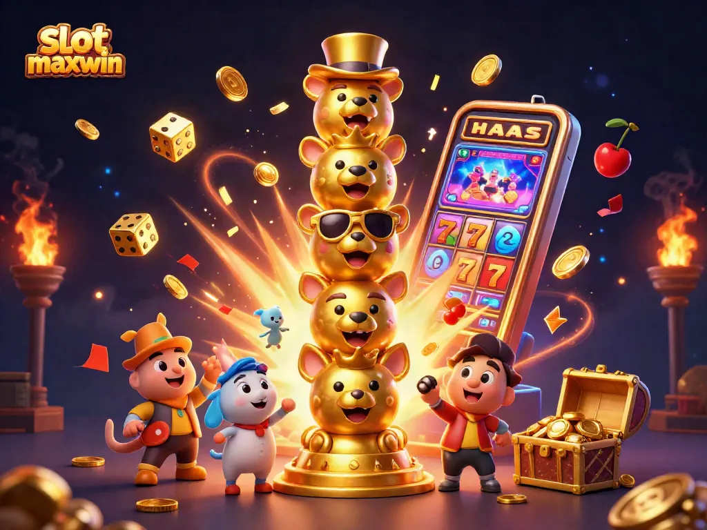 Experience thrilling max wins with exciting games and dynamic slot action in a vibrant casino scene.