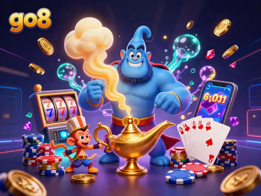 Experience the excitement of go8 casino games with dynamic slot machines and vibrant characters in a magical atmosphere.