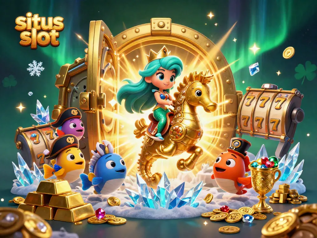 Experience exciting wins at situs slot with a vibrant undersea adventure featuring mermaids and treasure.