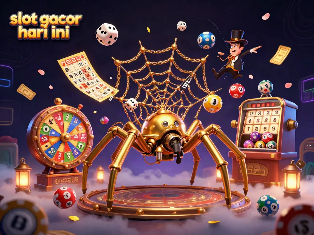 Experience the thrill of winning with the stunning slot gacor hari ini illustration featuring steampunk elements and dynamic gaming visuals.