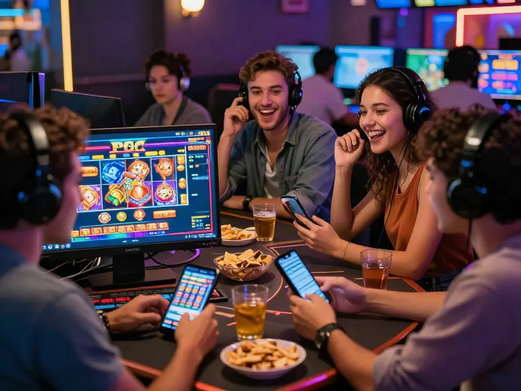 Pengalaman bermain Situs PG dengan teman-teman di lingkungan kasino online yang ceria.