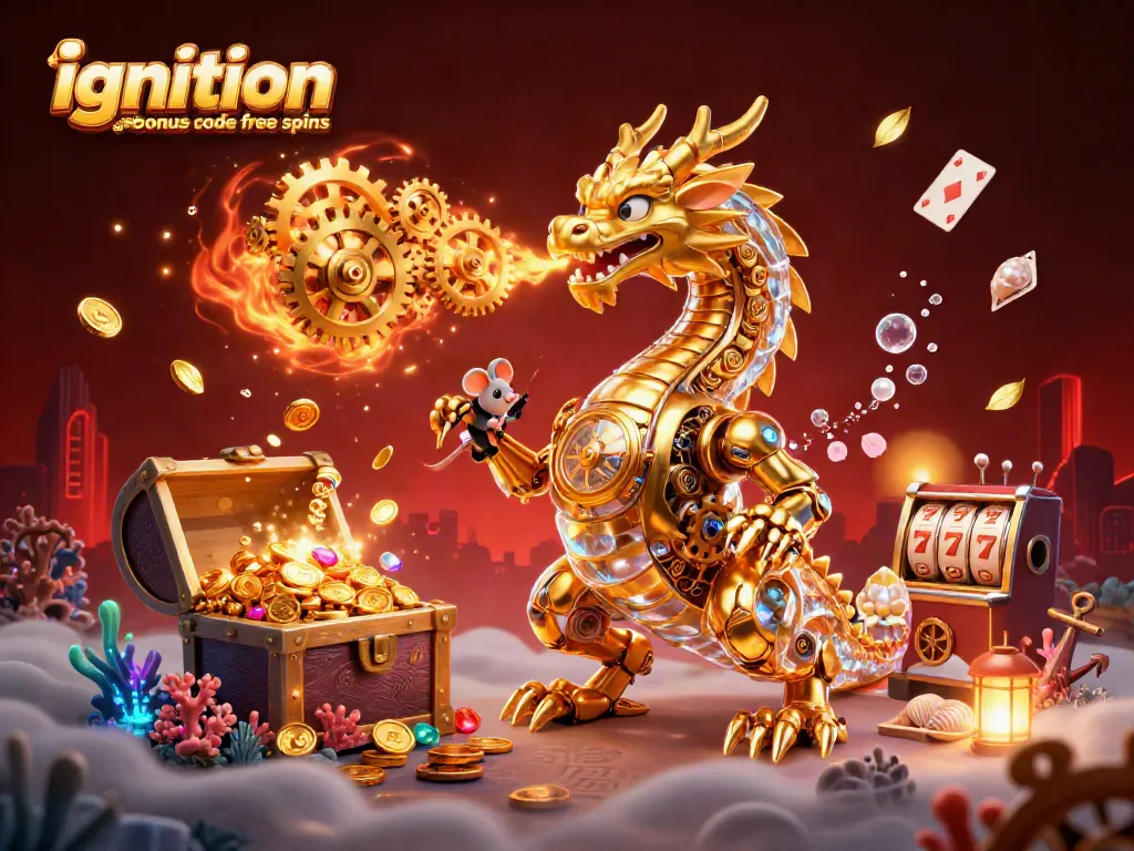 Engage with ignition casino bonus code free spins through exciting illustrations of slots and golden treasure.