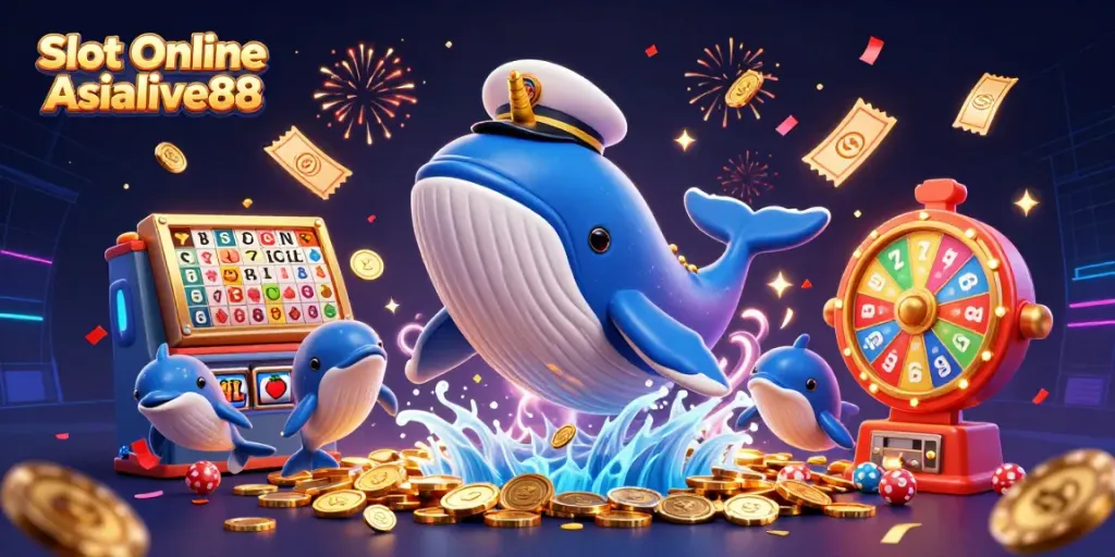 Engaging visual of Slot Online Asialive88 featuring dynamic casino elements and characters.