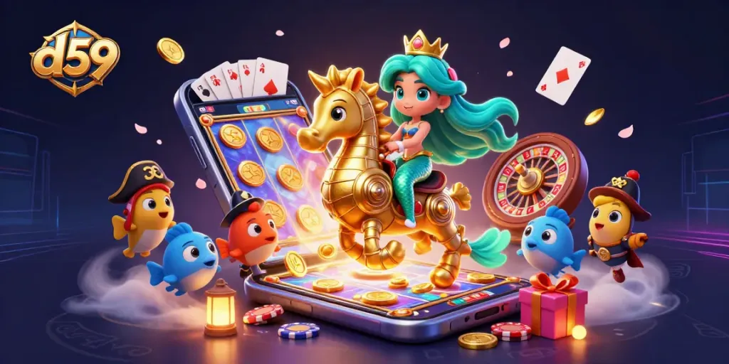 Experience exciting gameplay with d59's vibrant slots featuring colorful visuals and dynamic action.