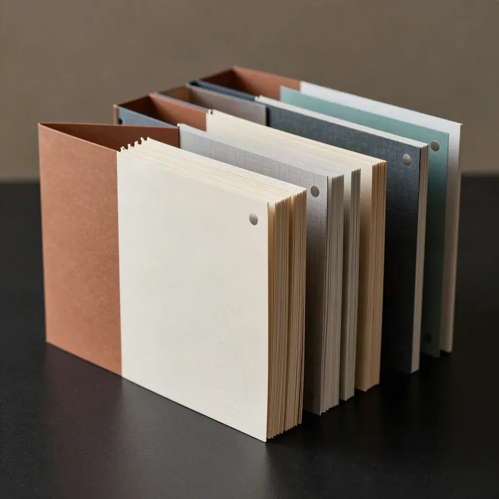 Modular ETF folios orbiting a central stack on a dark studio surface with teal accents.