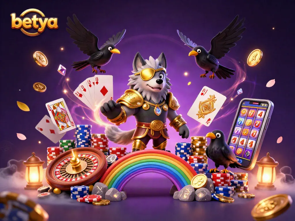 Engage with betya's thrilling gaming world, featuring Odin and enchanting casino elements.
