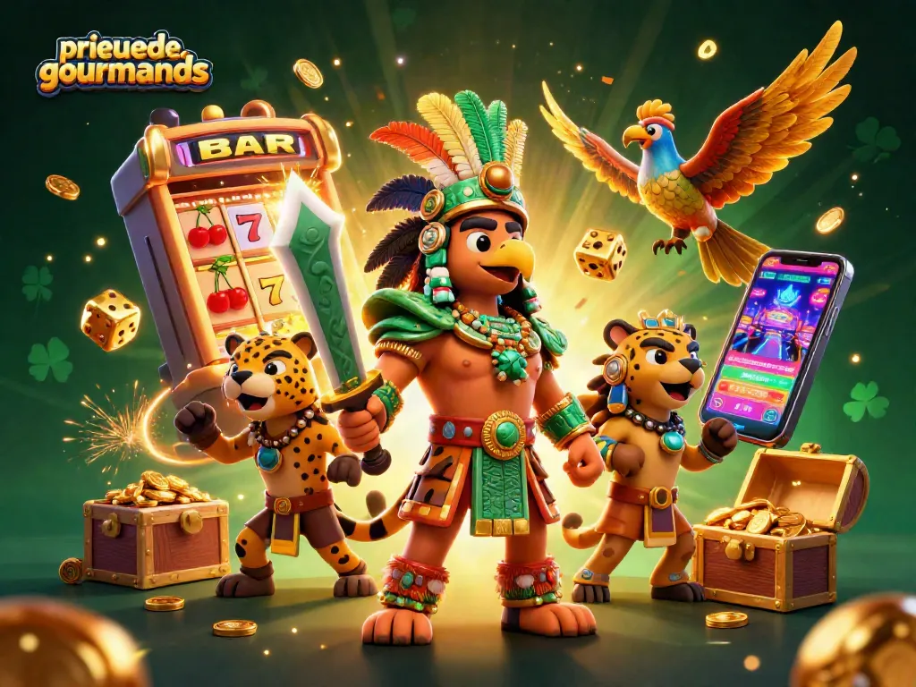 Experience thrilling gameplay at prieuredesgourmands with stunning Aztec-themed slot illustrations featuring jackpots bursting with coins.