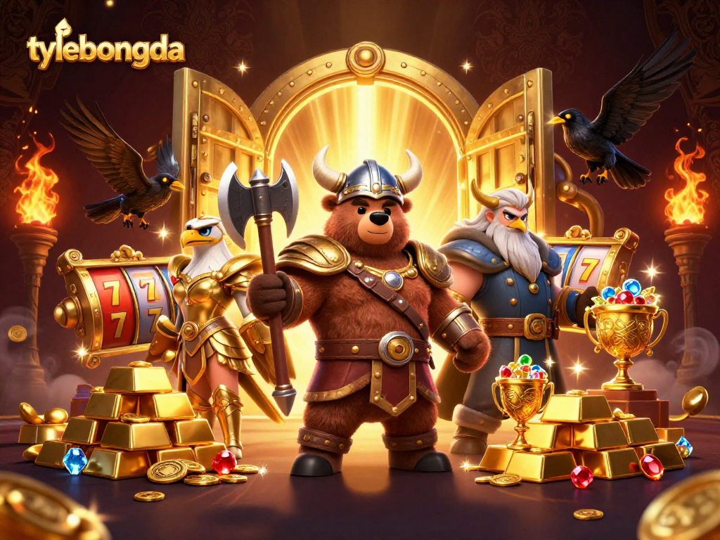 Experience thrilling wins at tylebongda with dynamic 3D casino illustration showcasing adventure and excitement.