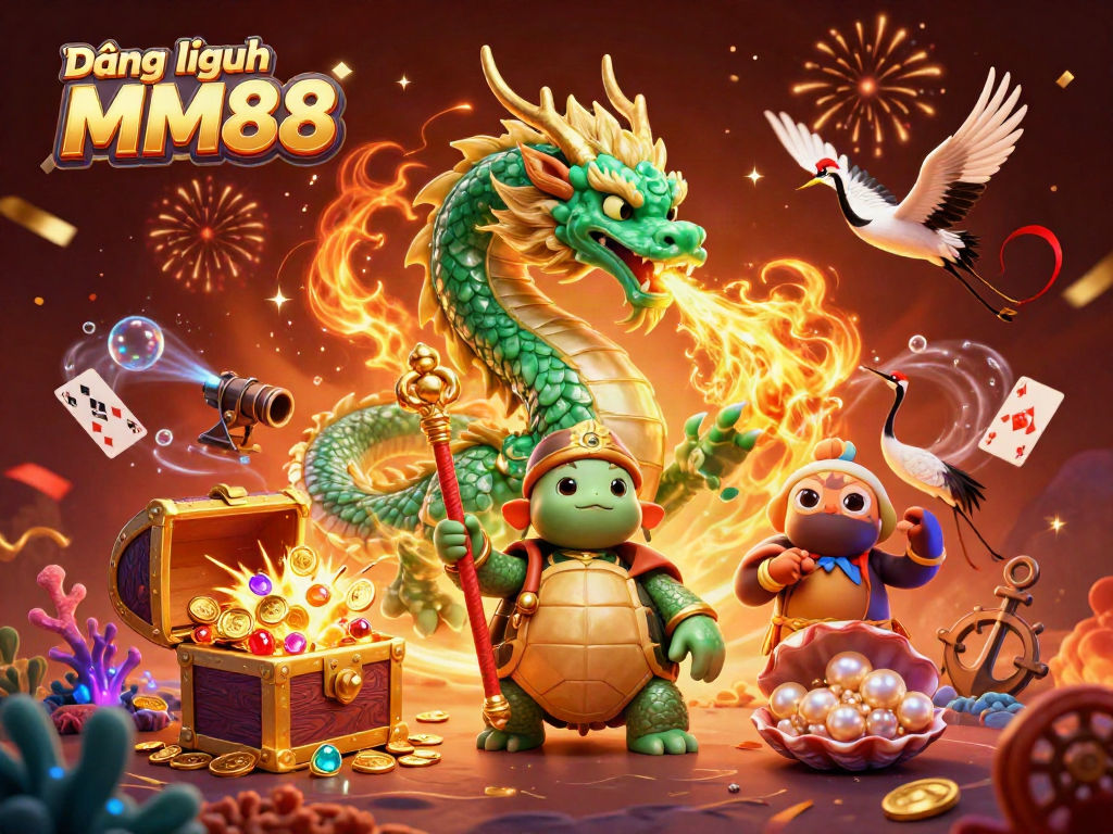 Join the fun in Đăng nhập MM88 with a vibrant casino-themed illustration showcasing luck and excitement.