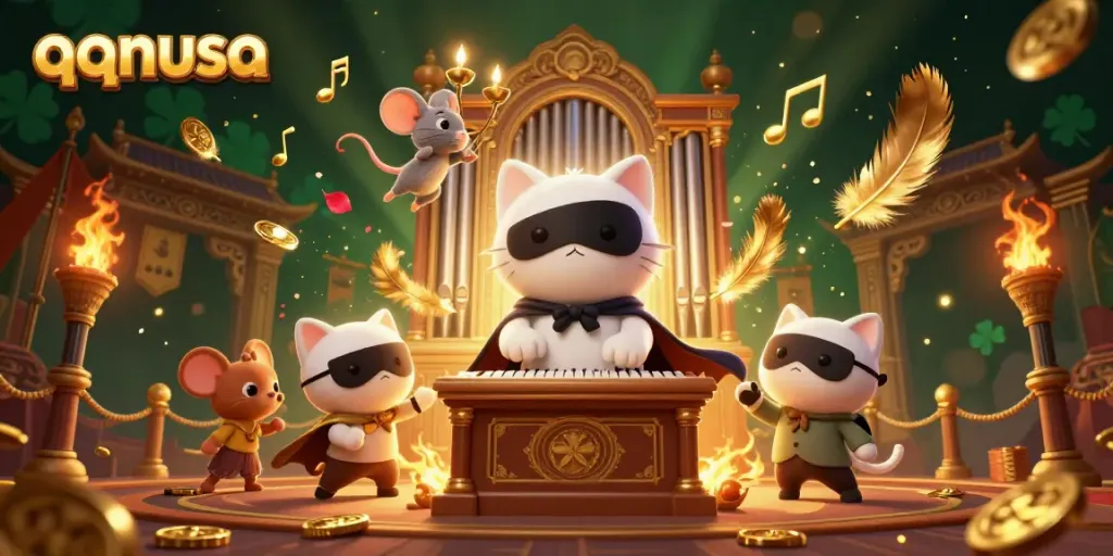 Experience thrilling gameplay with qqnusa's vibrant casino scene featuring enchanting characters.